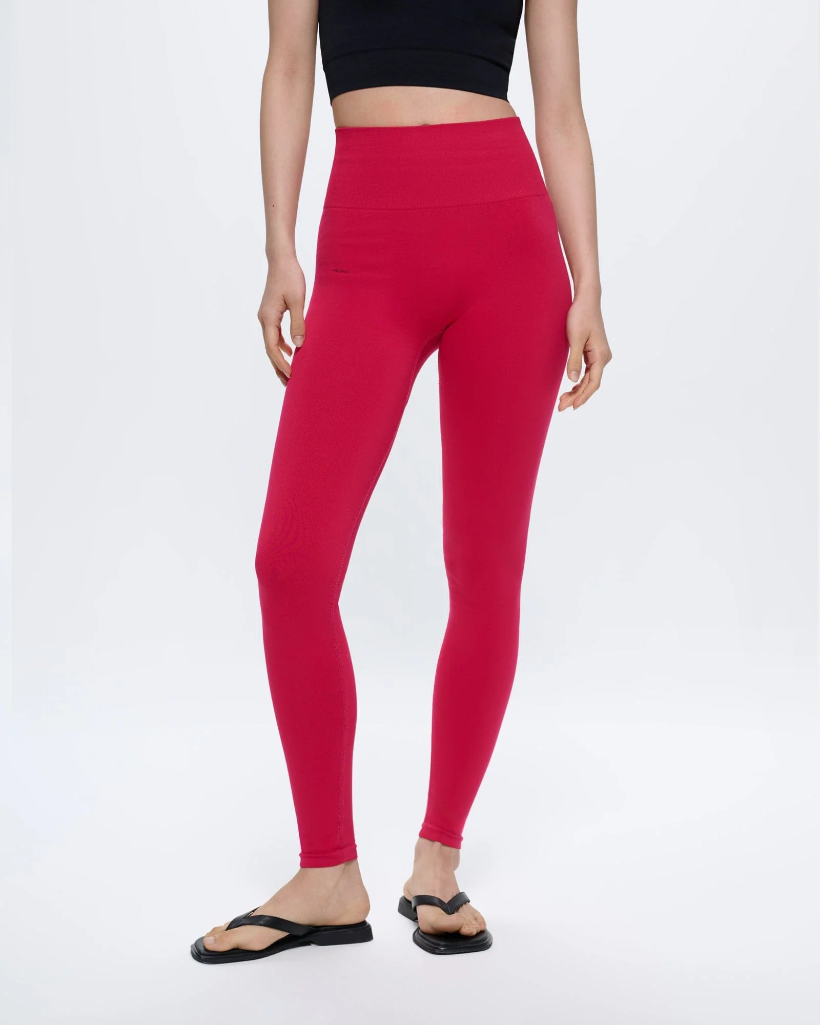 Womens 99% Bio-Based Compressive Leggings—Acai Pink - Image 3