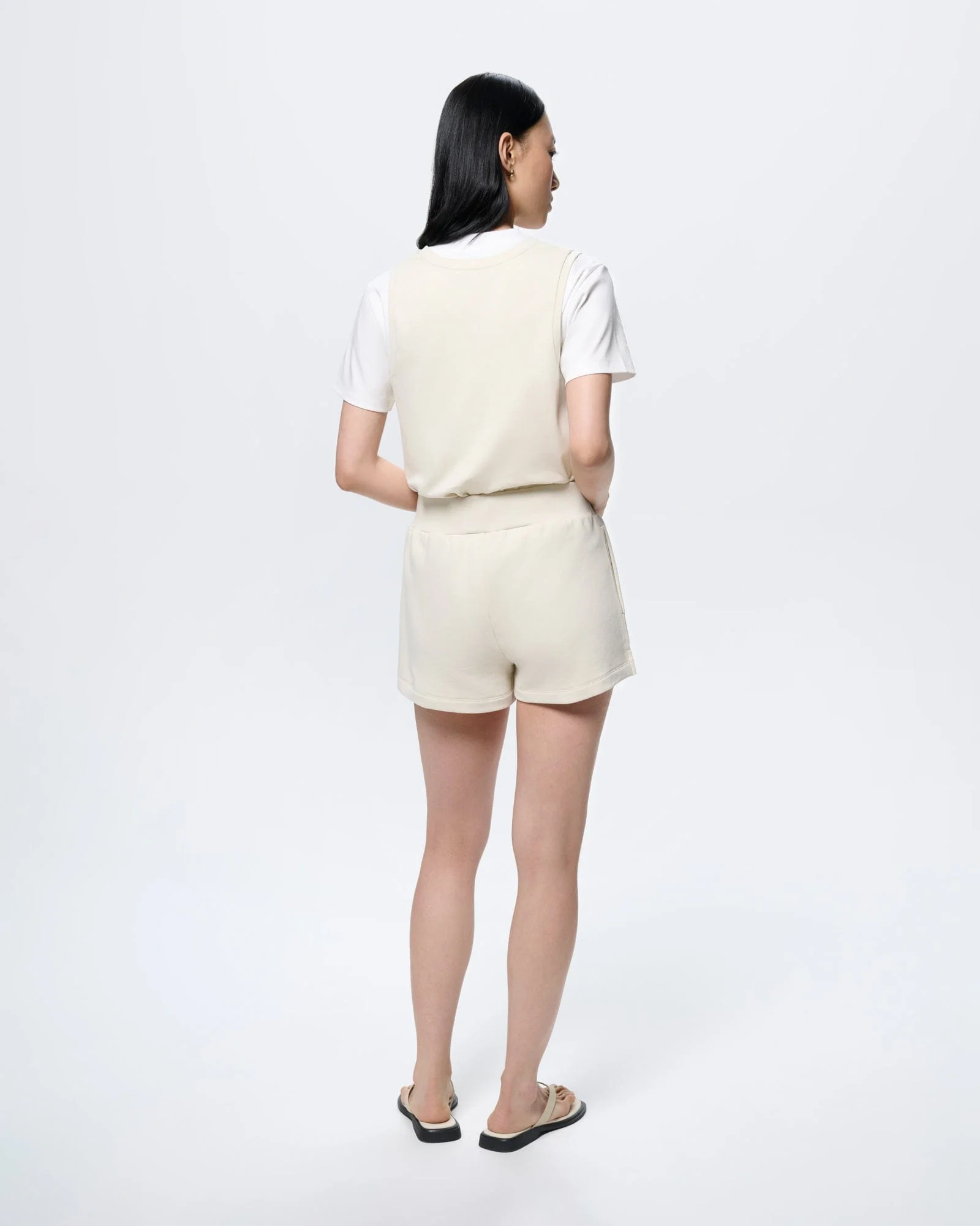 Womens Midweight Shorts—Bone White - Image 5