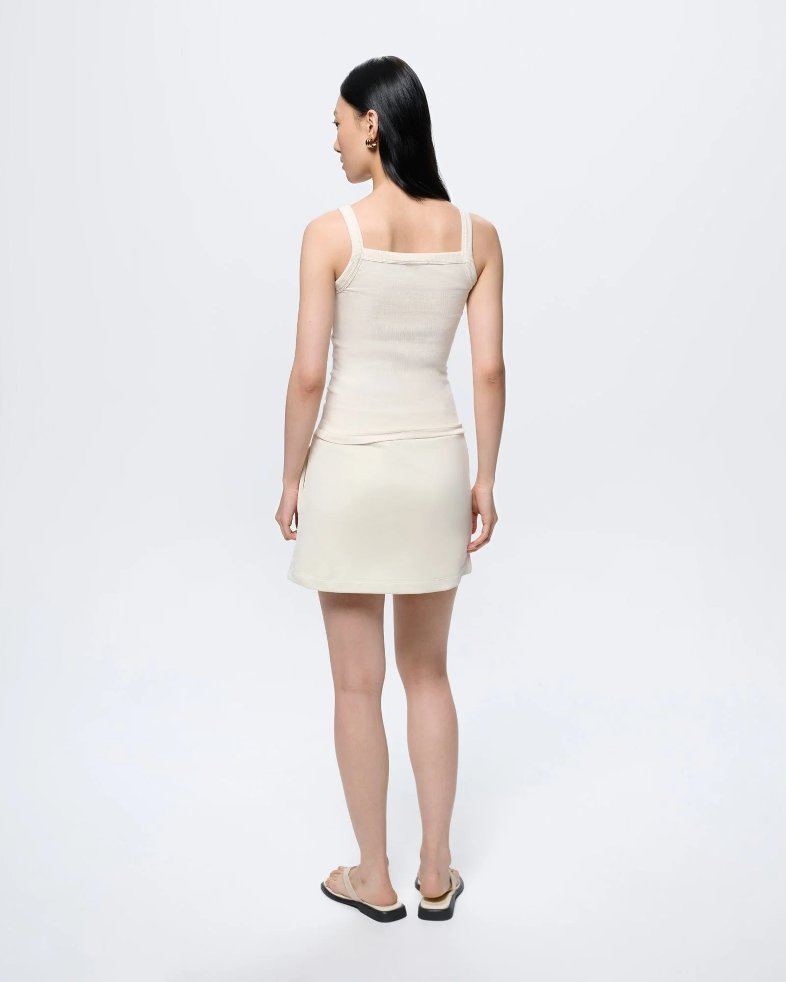 Womens Cotton Skirt—Bone White - Image 5