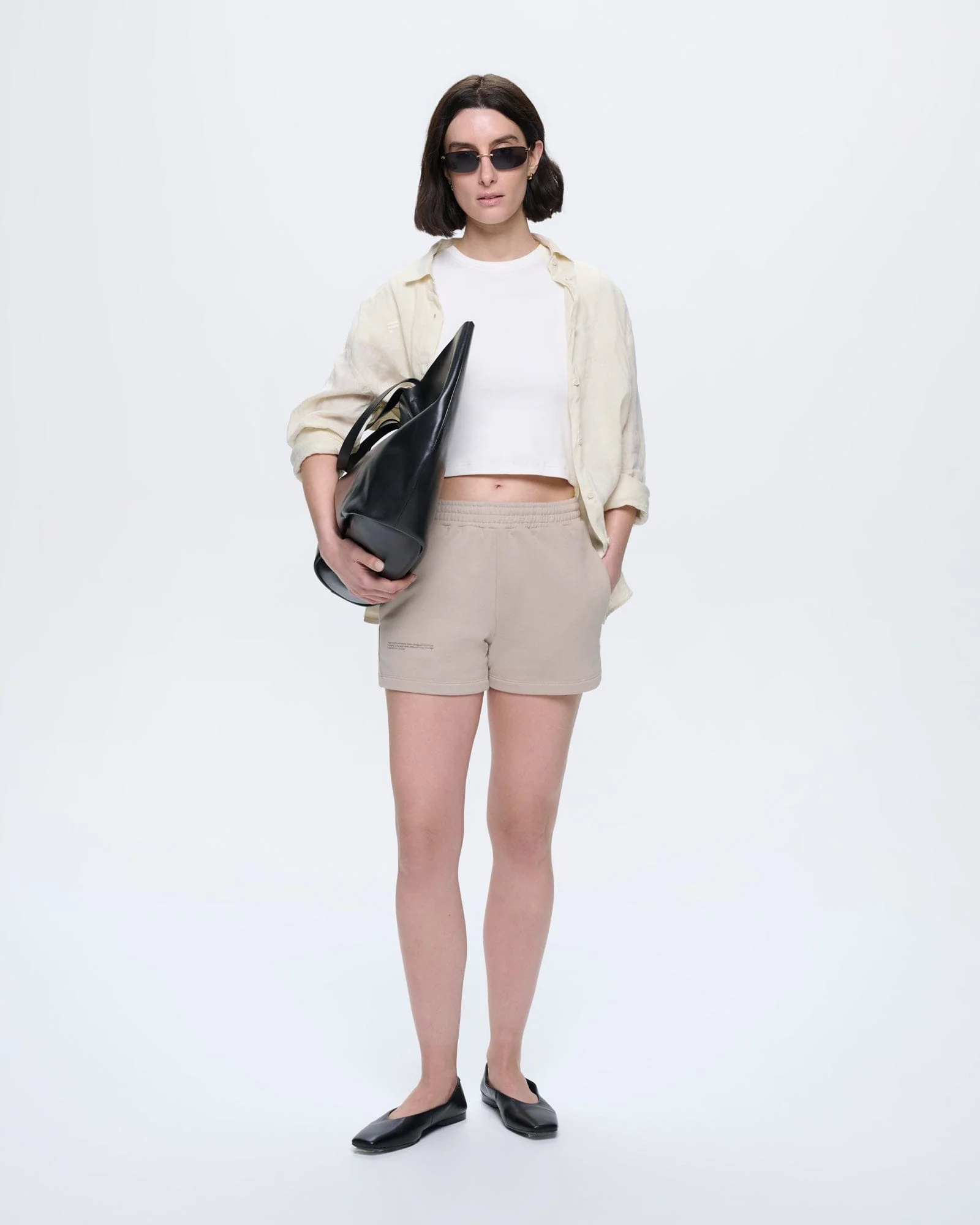 Womens Cropped T-Shirt—Off-White - Image 3