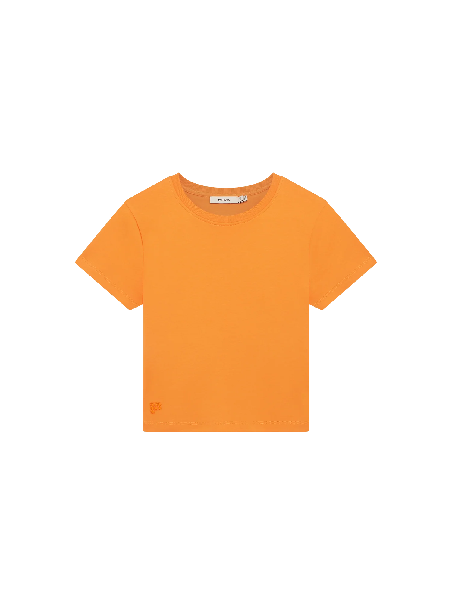 Womens Cropped T-Shirt—Saffron Orange - Image 2