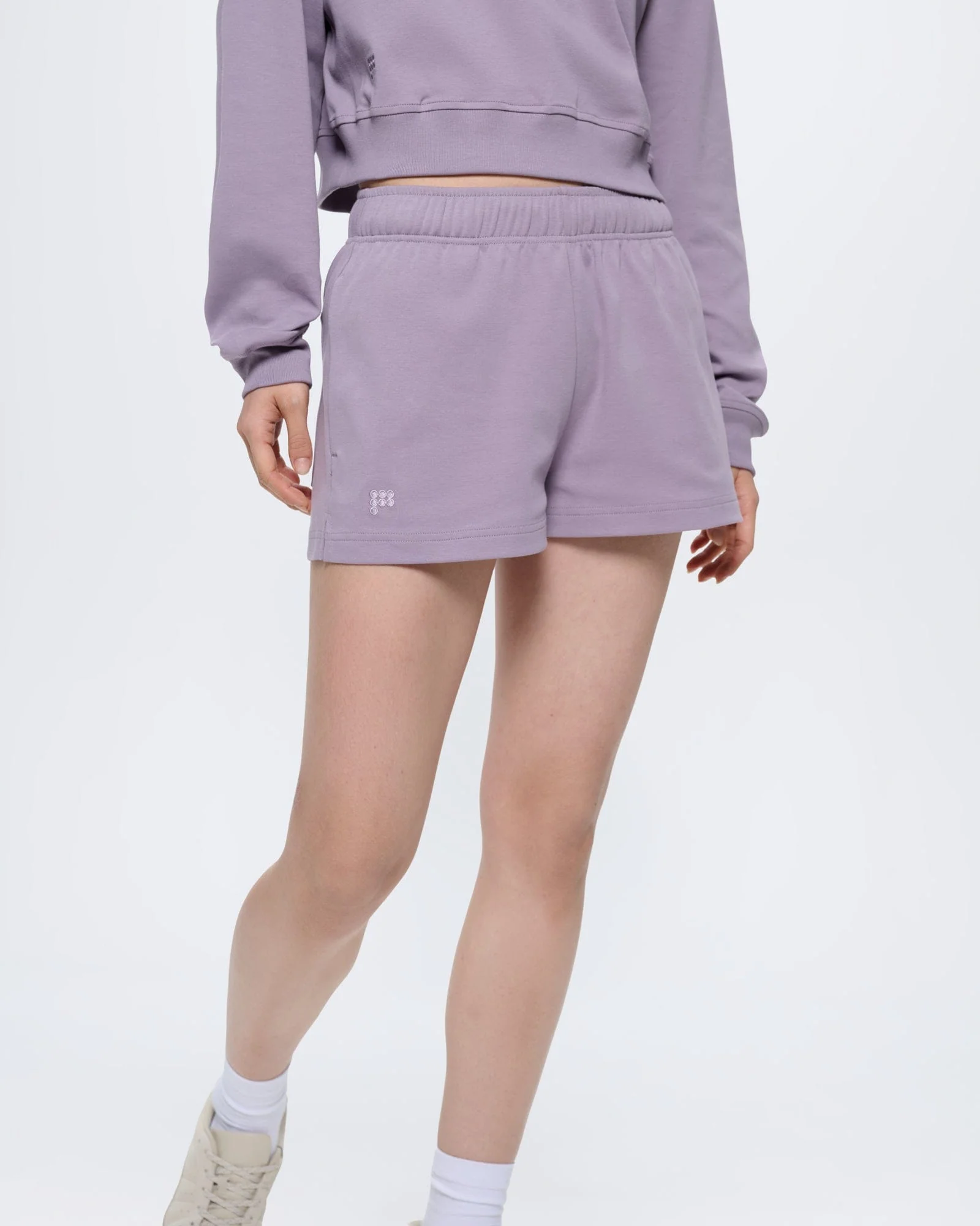 Womens Cotton Shorts—Dusty Mauve - Image 3