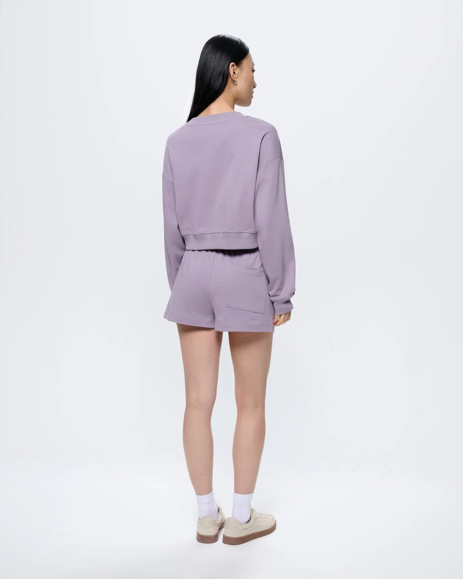 Womens Cotton Shorts—Dusty Mauve - Image 5
