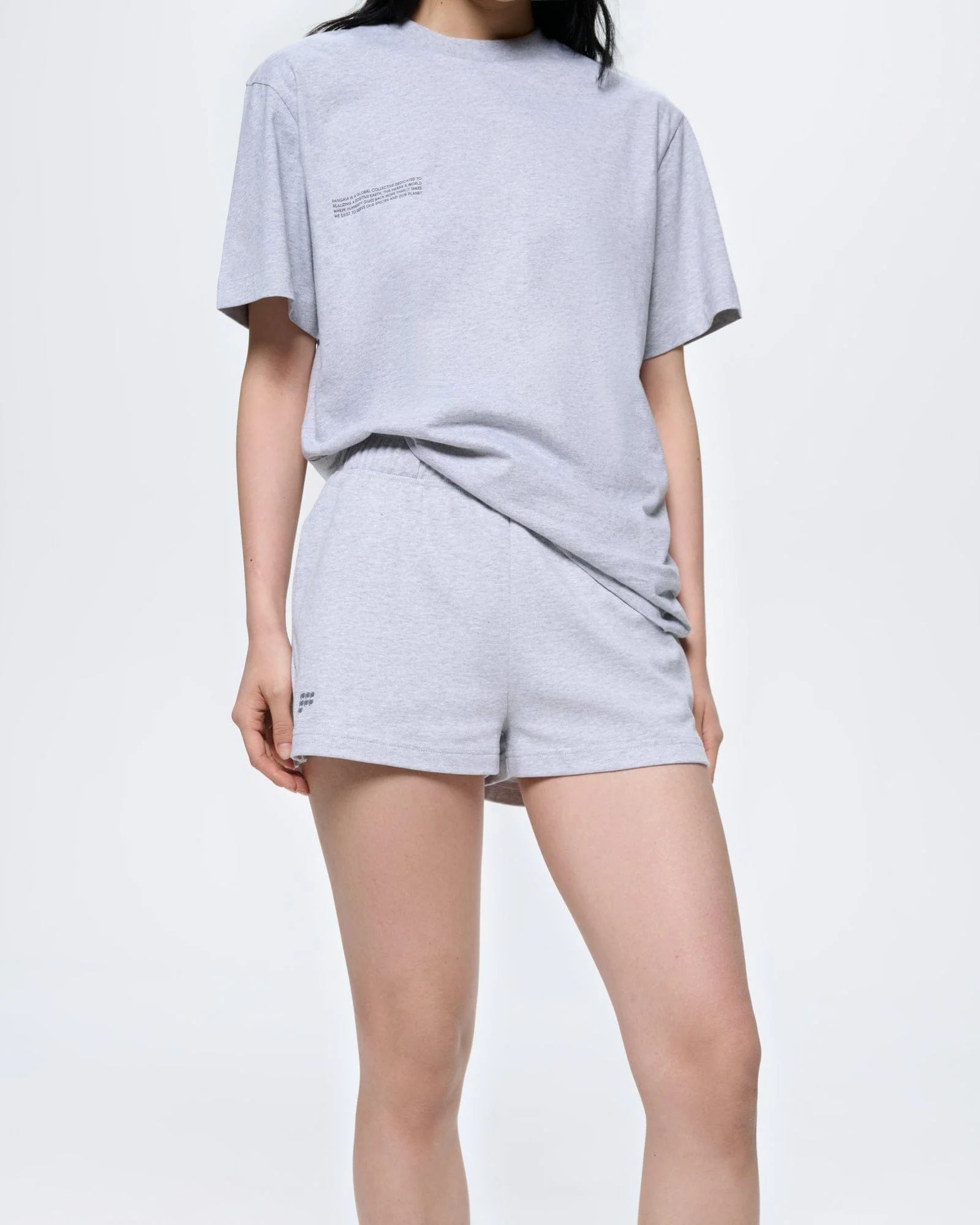Womens Cotton Shorts—Grey Marl - Image 3