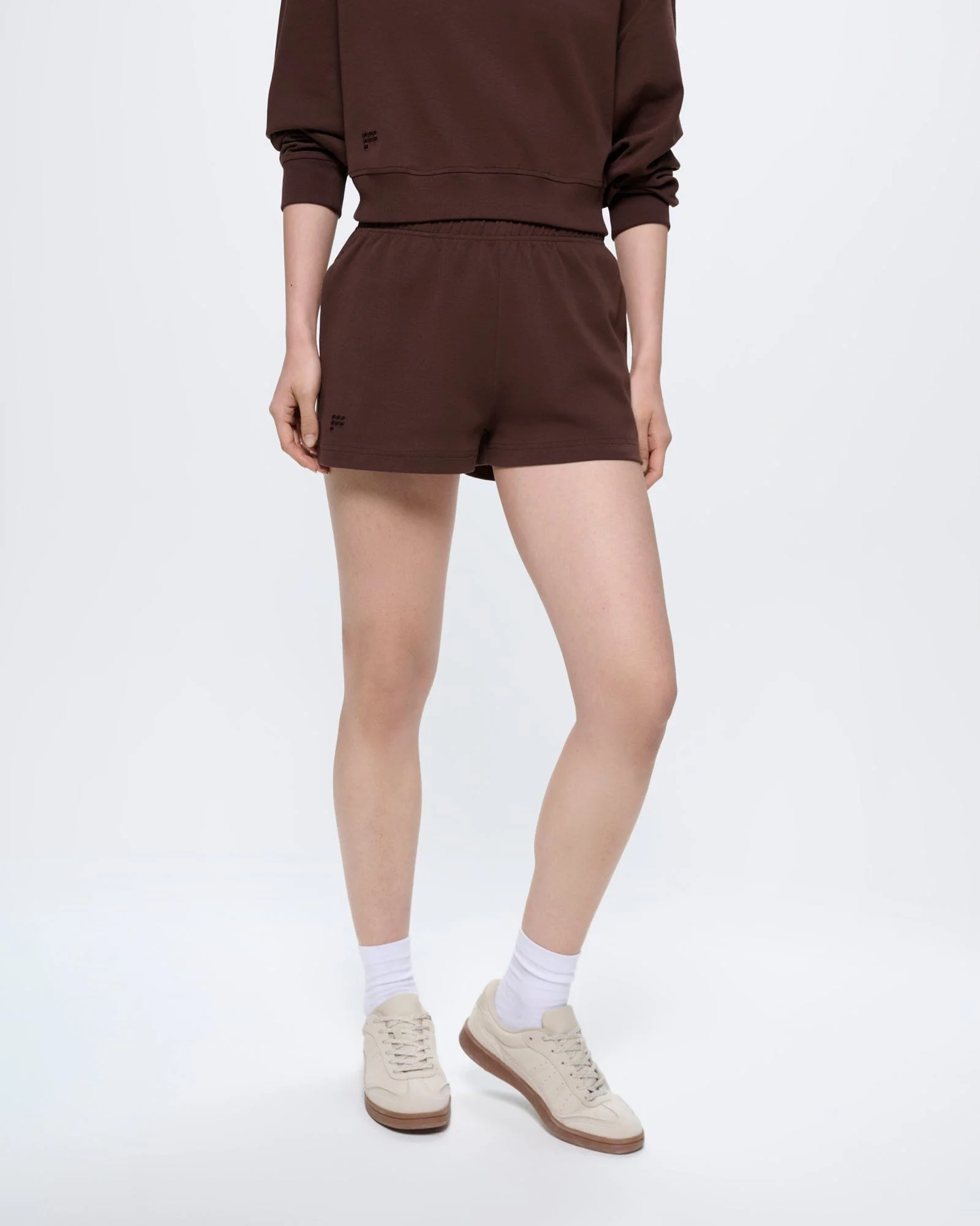 Womens Cotton Shorts—Mahogany Brown - Image 3