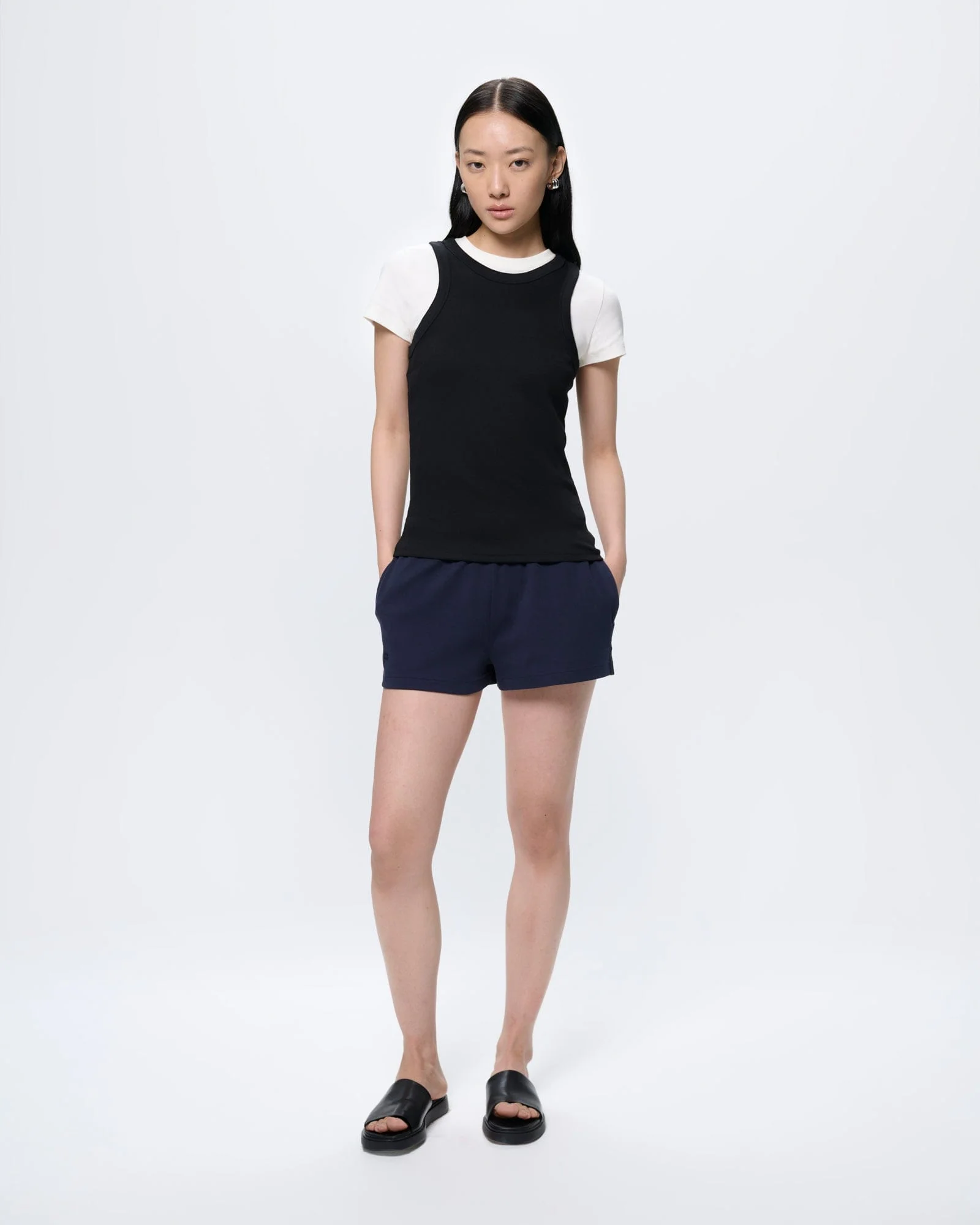 Womens Cotton Shorts—Midnight Navy