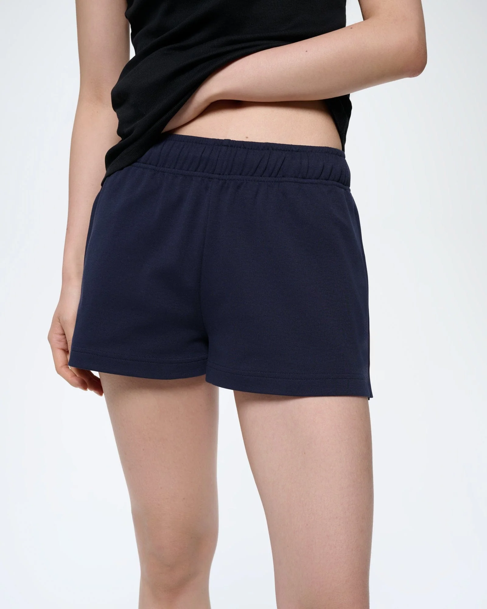 Womens Cotton Shorts—Midnight Navy - Image 3