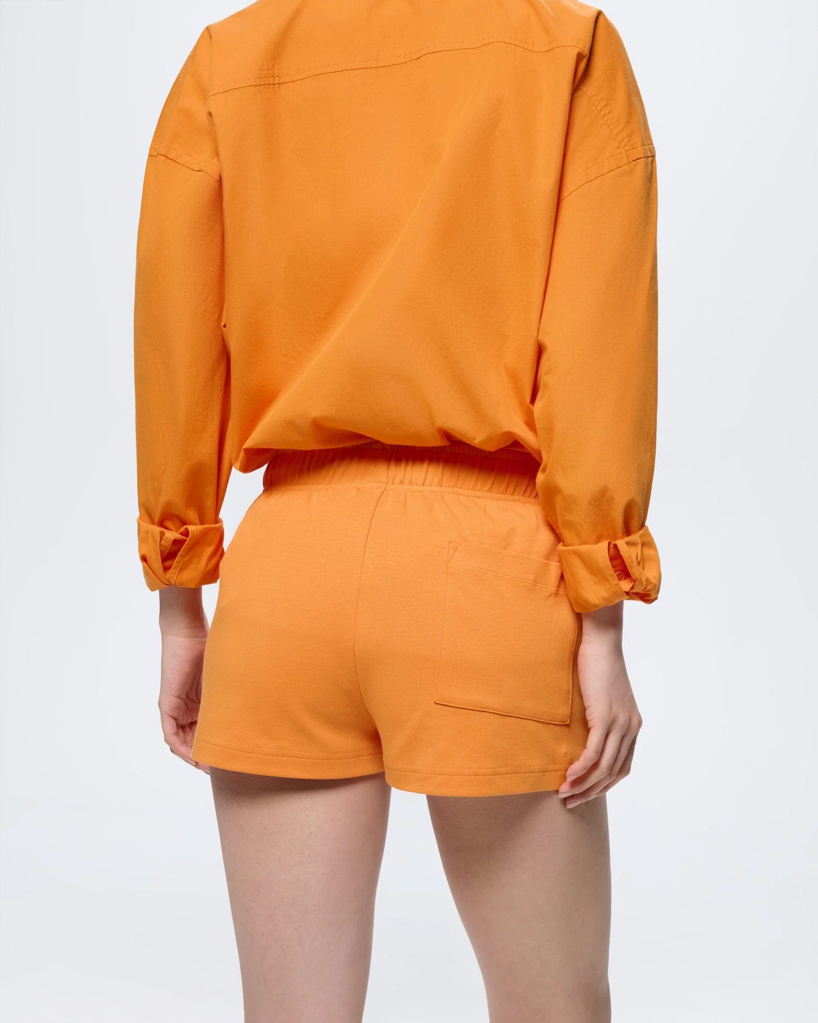 Womens Cotton Shorts—Saffron Orange - Image 5