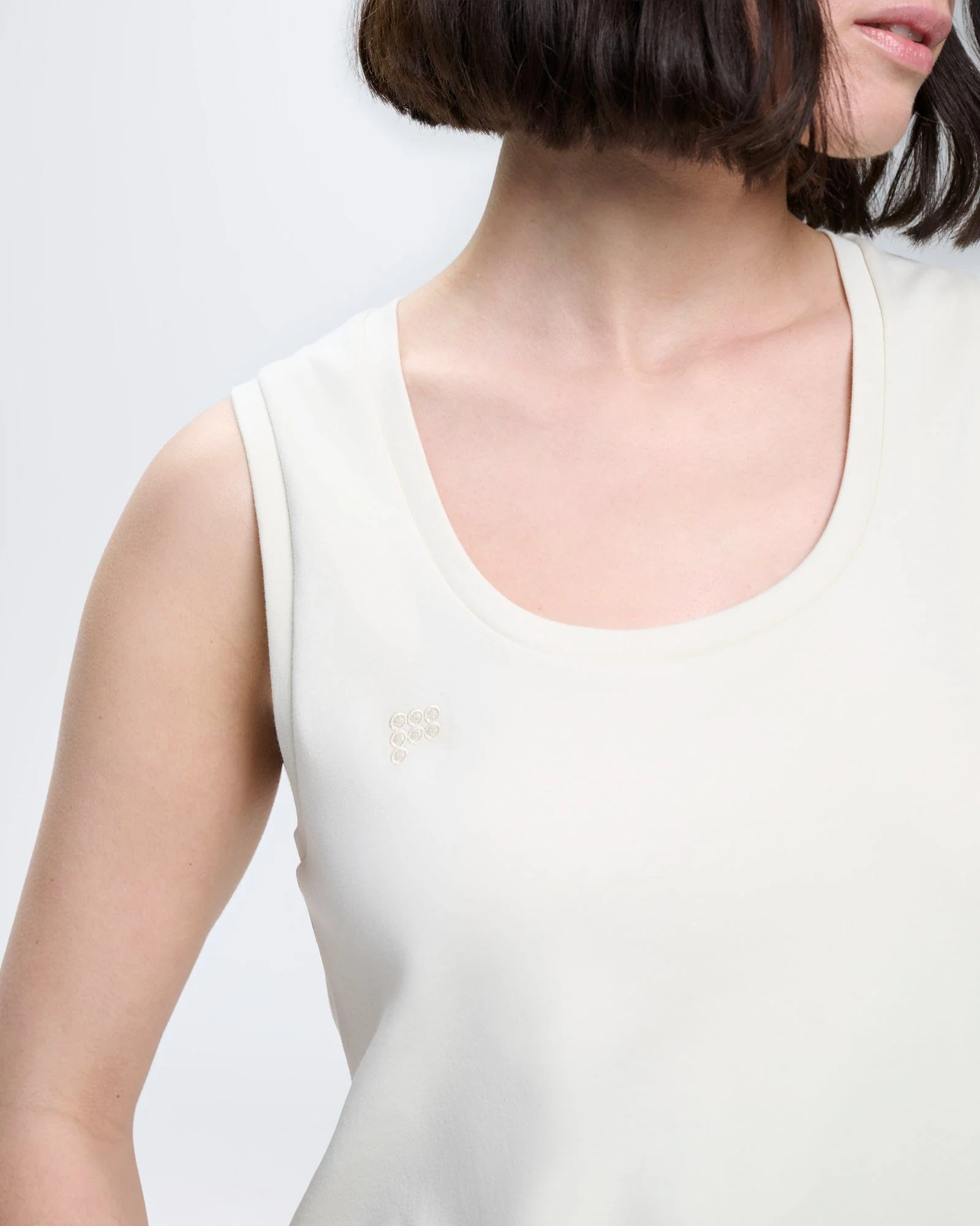 Womens Cotton Tank Top—Bone White - Image 4