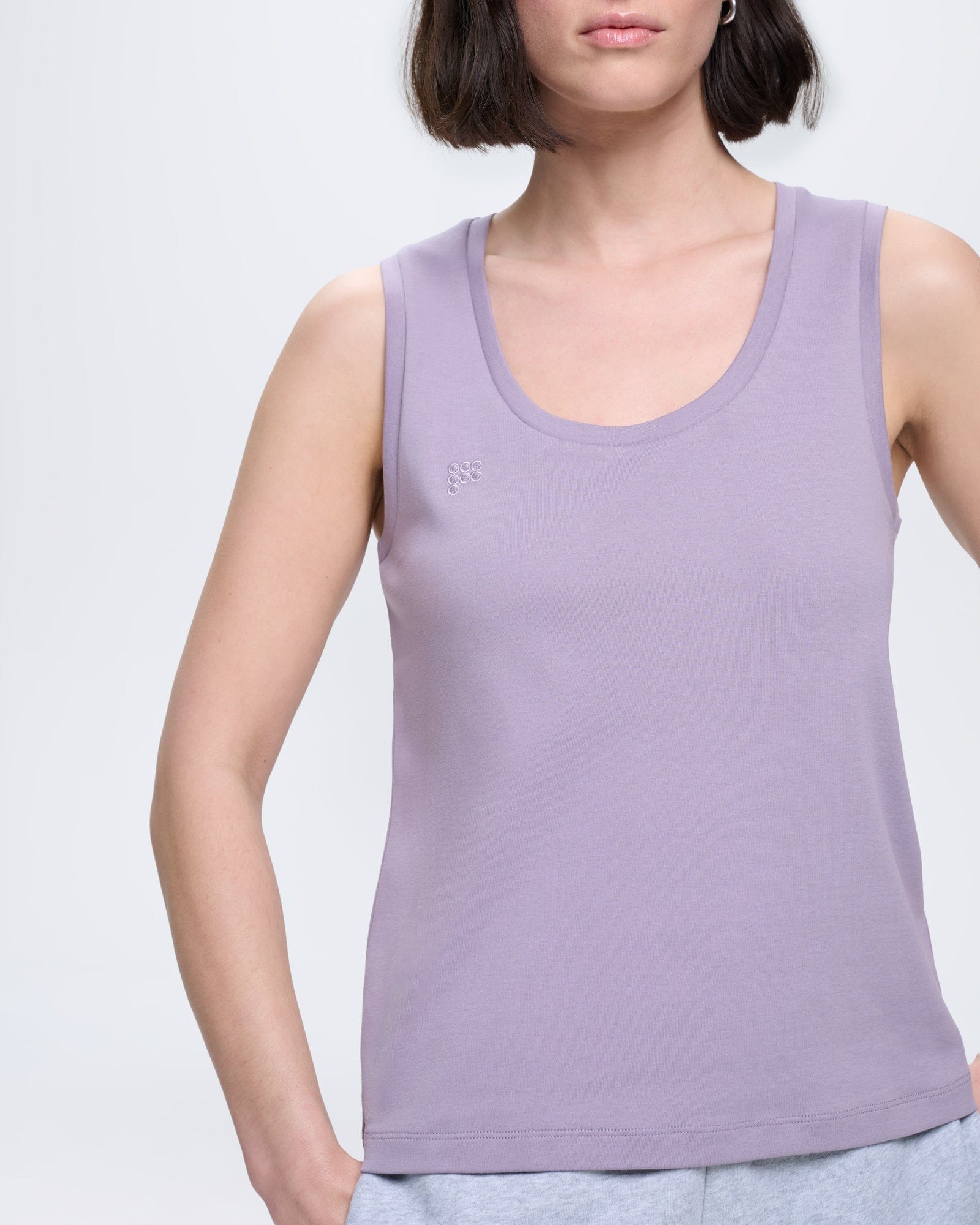 Womens Cotton Tank Top—Dusty Mauve - Image 5