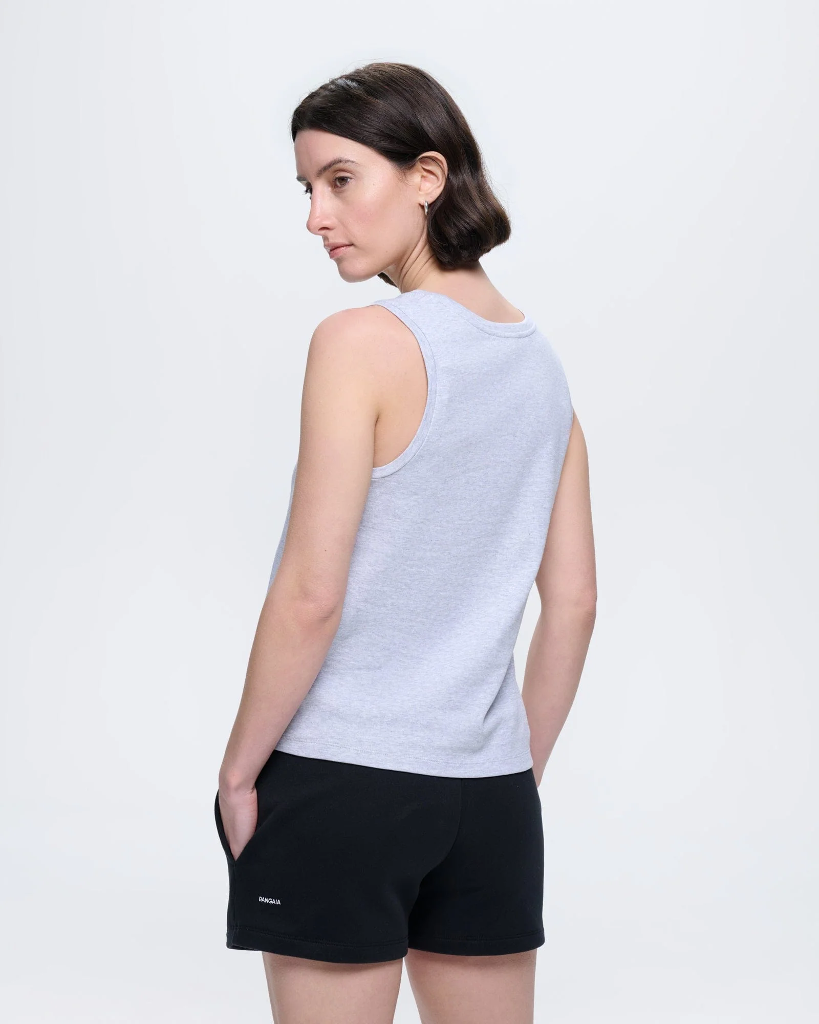 Womens Cotton Tank Top—Grey Marl - Image 5