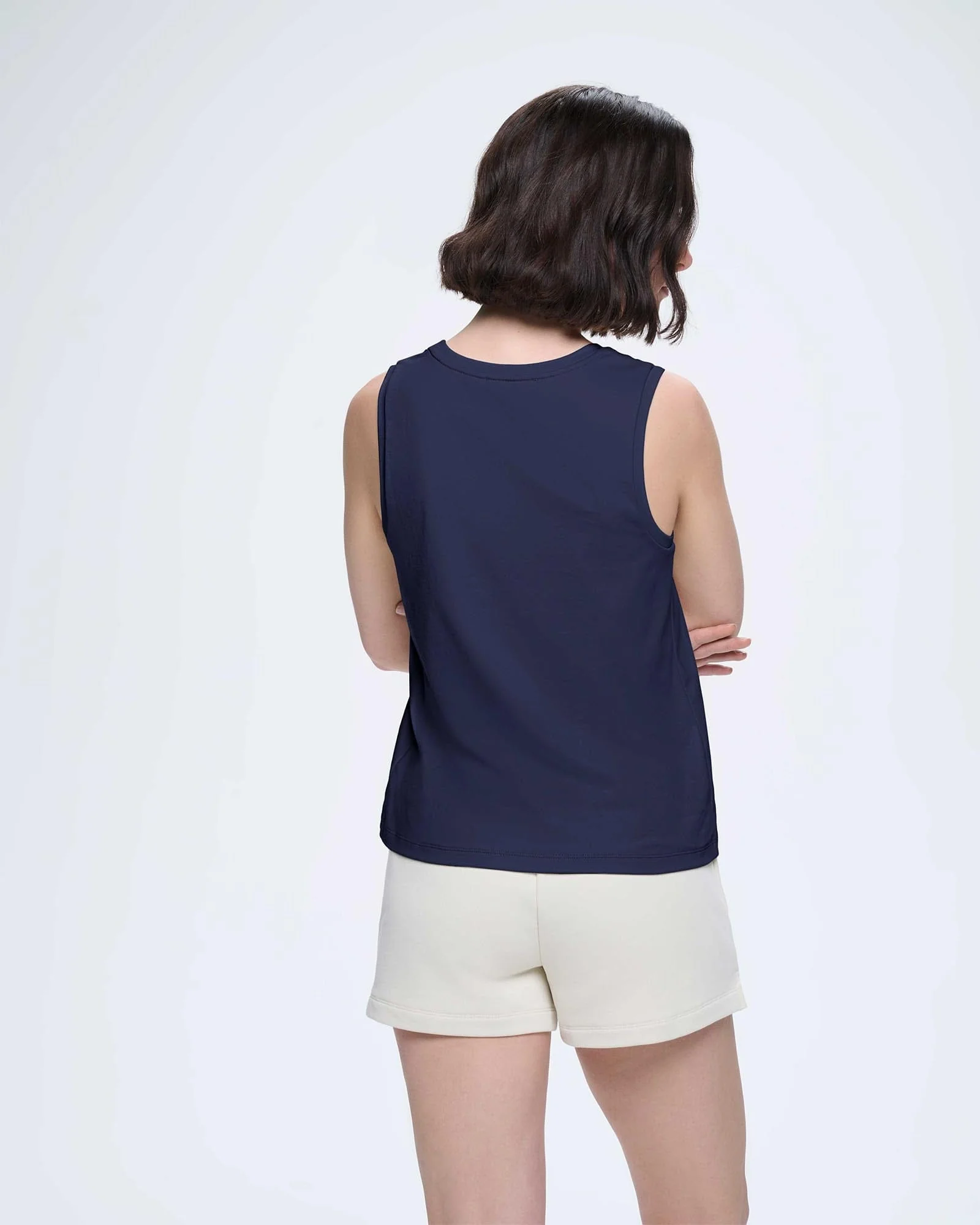Womens Cotton Tank Top—Midnight Navy - Image 4