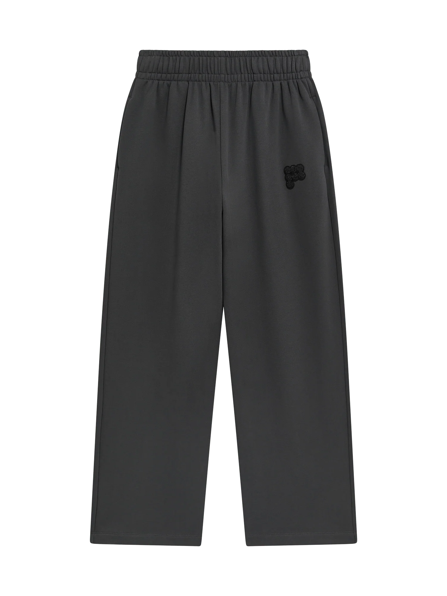 Womens Straight Leg Track Pants—Smoked Black - Image 2