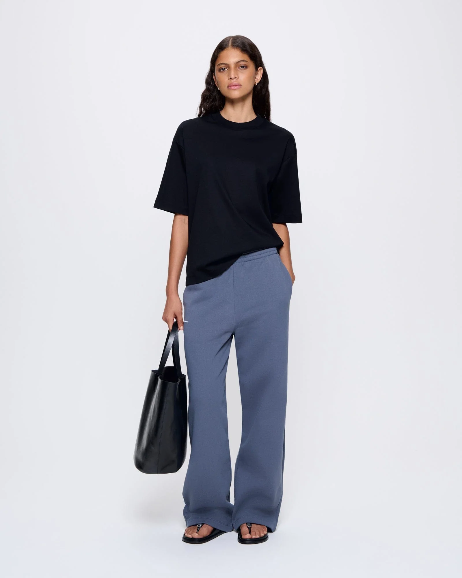 Womens Interlock Oversized T-Shirt—Black