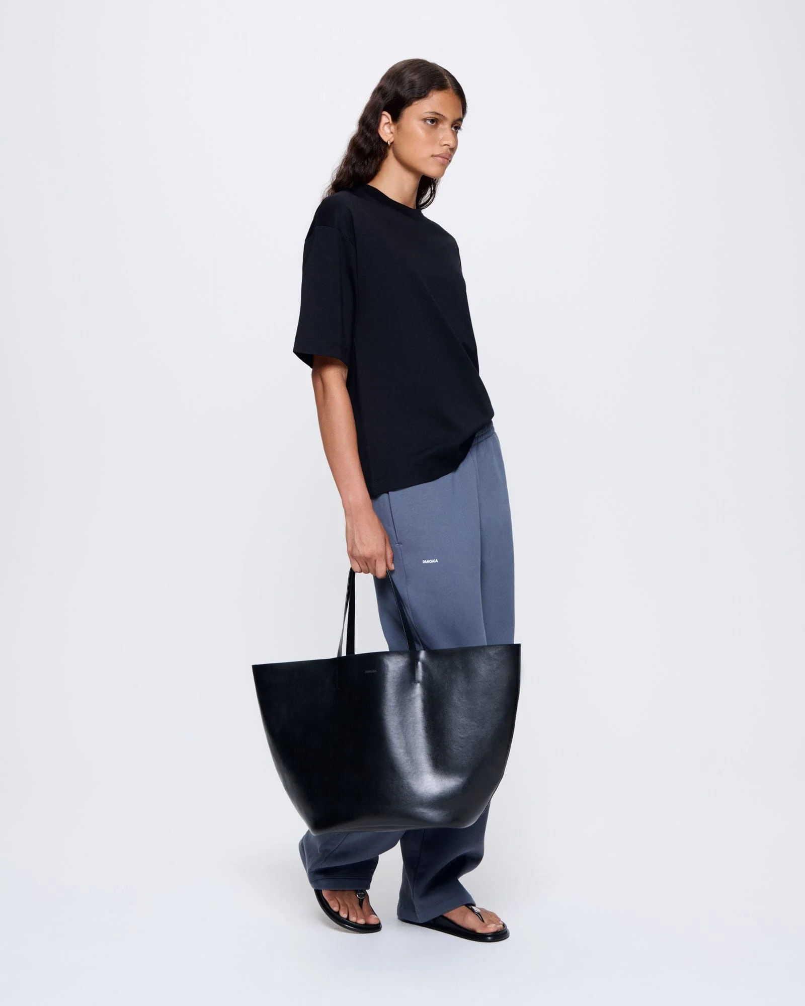 Womens Interlock Oversized T-Shirt—Black - Image 3