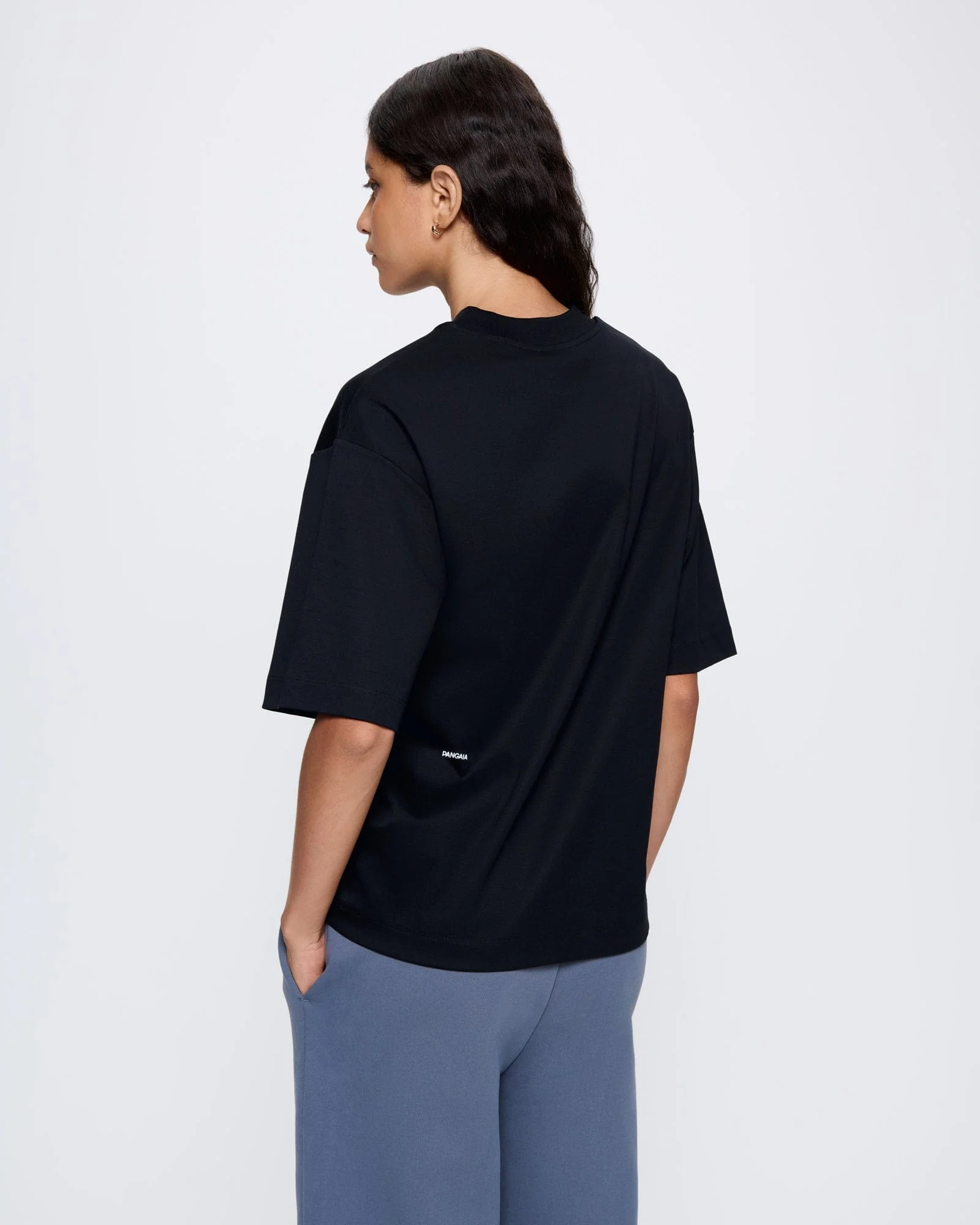 Womens Interlock Oversized T-Shirt—Black - Image 5