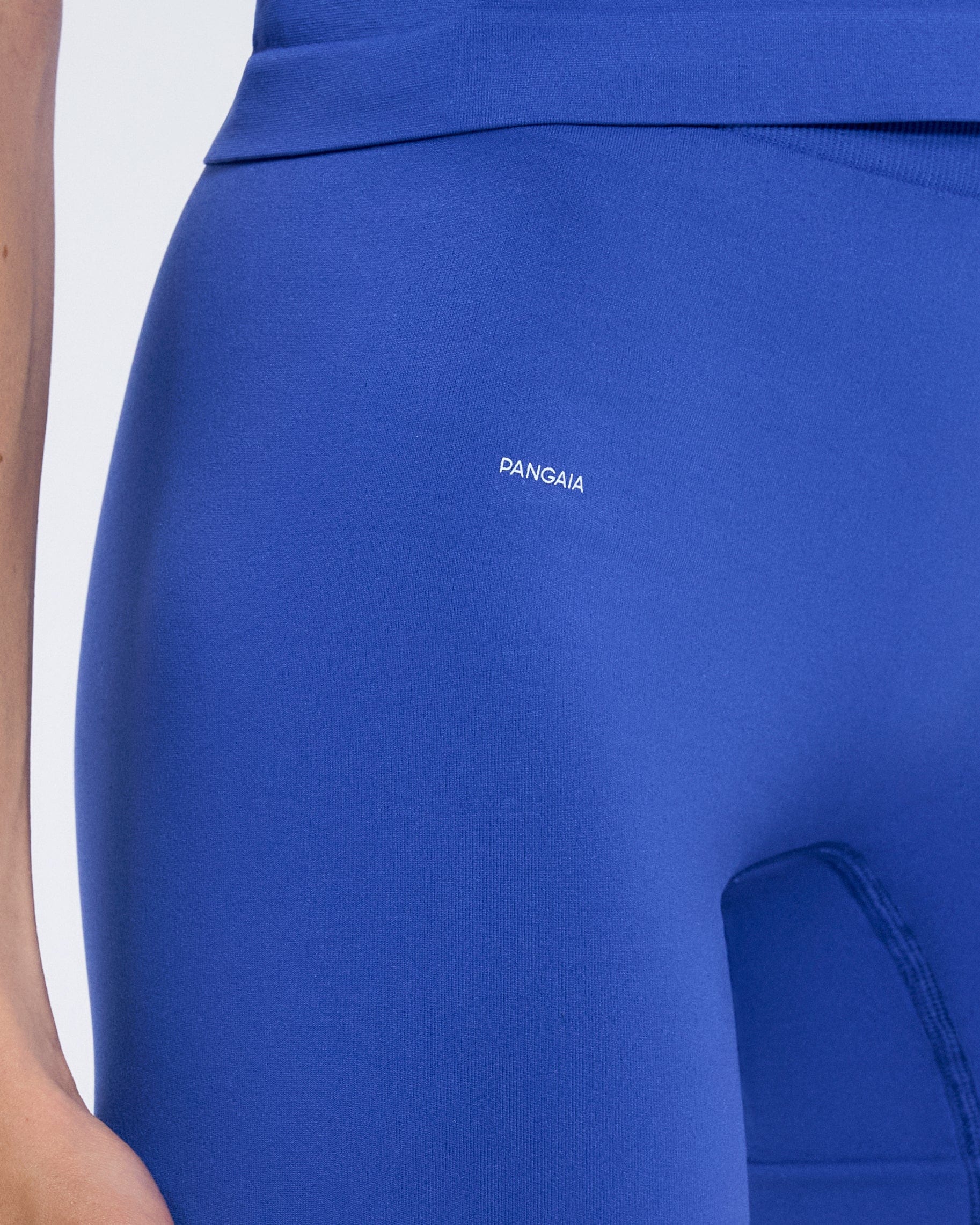 Womens 99% Bio-Based Compressive Shorts—Gaia Blue - Image 5