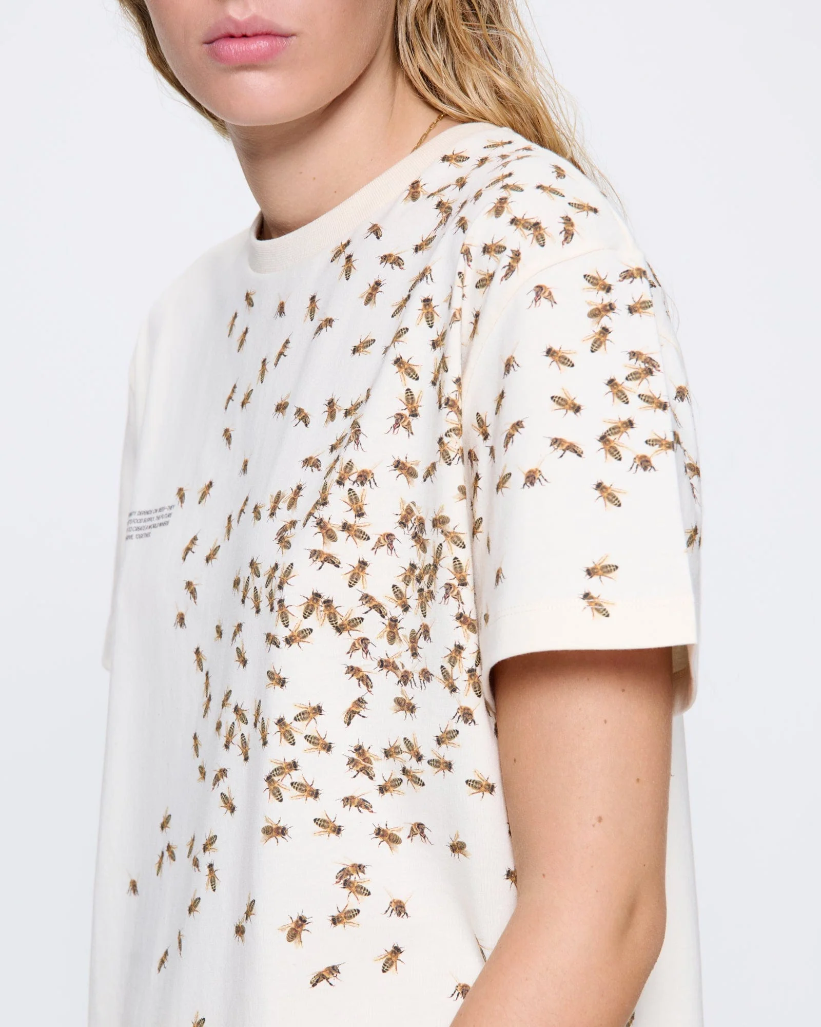 Womens Bee:Wild Organic Cotton T-Shirt—Undyed - Image 3